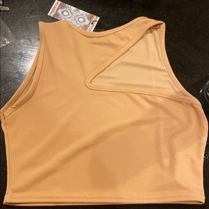 Asymmetrical Tan Crop top
